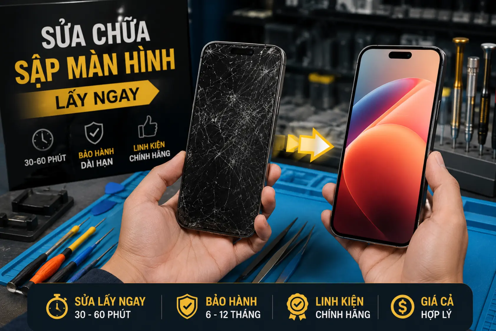 Nhan Mobile he thong luan chuyen gia tri khi dien thoai gap su co